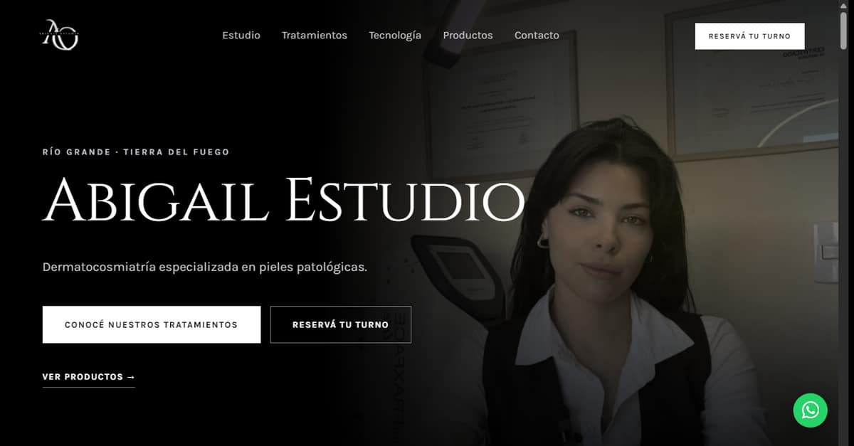 Vista del sitio Abigail Estudio